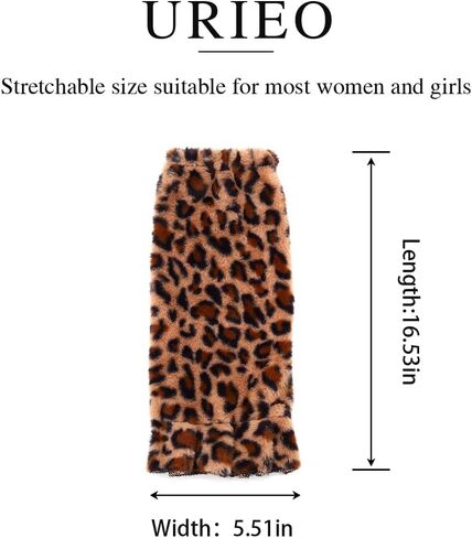 Urieo Faux Fur Warm Leg Warmers Furry Knitted Long Footless Socks Fluffy Boot Cuff Winter Fuzzy High Leg Sleeves for Women in Saudi Arabia