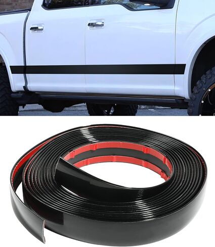 ESEWALAS 16Ft Self Adhesive PVC Car Decal Sticker,Automotive Edge Lip Protect Sticker,Car Exterior and Interior Molding Trim,Scratchproof Tape,Decorative Strip (1inch) in Saudi Arabia