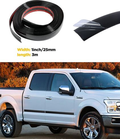 ESEWALAS 16Ft Self Adhesive PVC Car Decal Sticker,Automotive Edge Lip Protect Sticker,Car Exterior and Interior Molding Trim,Scratchproof Tape,Decorative Strip (1inch) in Saudi Arabia