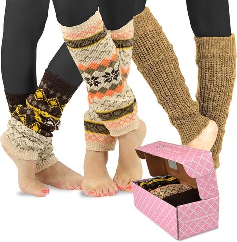 TeeHee Knee Leg Warmers, Extra Long Thigh High Leg Warmers, Boot Cuffs for Women Multipairs Gift for Her in Kuwait