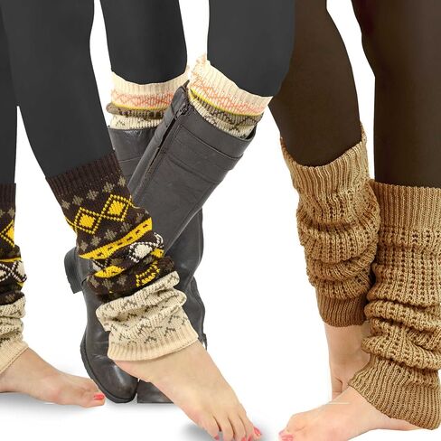 TeeHee Knee Leg Warmers, Extra Long Thigh High Leg Warmers, Boot Cuffs for Women Multipairs Gift for Her in Kuwait