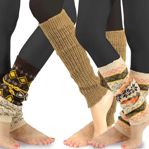 TeeHee Knee Leg Warmers, Extra Long Thigh High Leg Warmers, Boot Cuffs for Women Multipairs Gift for Her in Kuwait