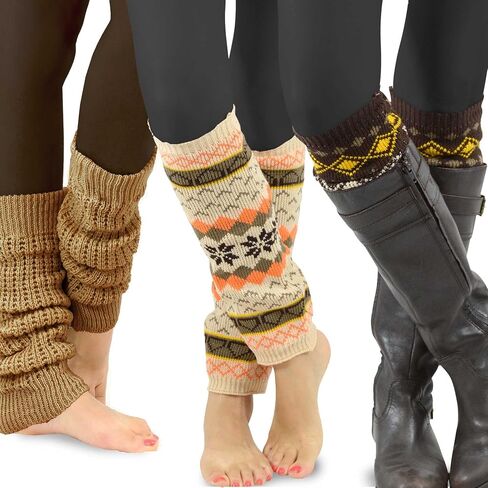 TeeHee Knee Leg Warmers, Extra Long Thigh High Leg Warmers, Boot Cuffs for Women Multipairs Gift for Her in Kuwait