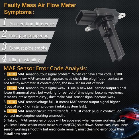 مستشعر تدفق الهواء الشامل Maf Meter متوافق مع Subaru Crosstrek 2016 ؛ فورستر 2009-2016 ؛ Impreza 08-15 ؛ Impreza Sport 08-11 ؛ Legacy 08-16 ؛ Outback 08-16 ومزيد من استبدال OE 22680-AA380 in Kuwait
