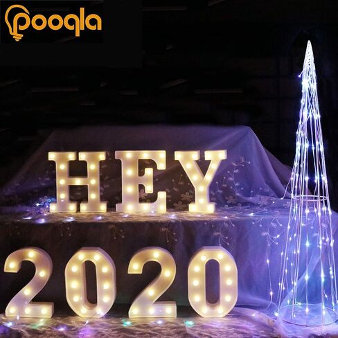 Pooqla LED Marquee Letter Lights Sign, Light Up Alphabet Letter for Home Party Wedding Decoration A in Kuwait
