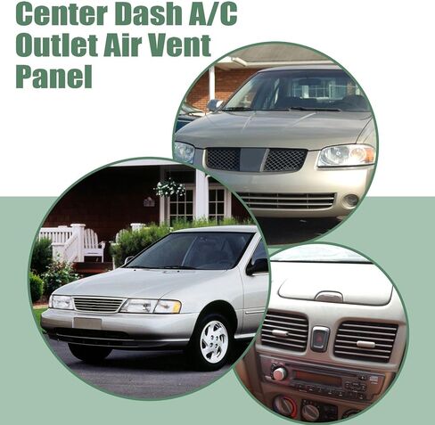 رمادي مكيف الهواء الرمادي Vent Vatele Panel AC Grille Box Panel Kit 682605M002 متوافق مع Nissan Sentra Sunny 2000-2006 Dasbecan Center Dash A/C Outlet Air Vent in Saudi Arabia