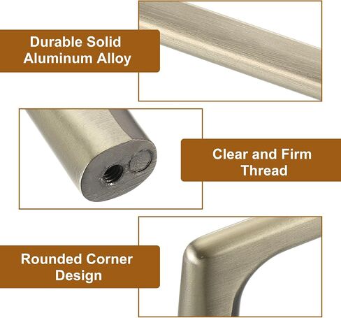 uxcell Cabinet Pulls, 6Pcs 5 Inch - Aluminum Alloy Drawer Handles, Furniture Kitchen Hardware Handle for Door Wardrobe Cupboard Vanity (Bronze) in Saudi Arabia