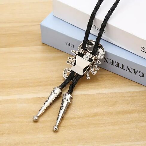 HUABOLA CALYN Native American 3D Scorpion Animal Bolo ties for men,Western Cowboy Tie Leather Necktie Necklace for Women in Saudi Arabia
