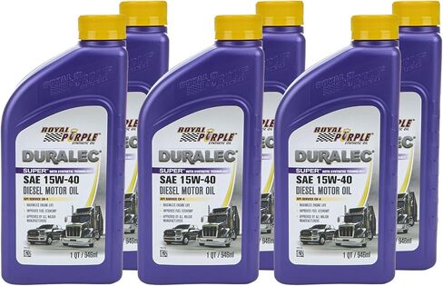 Royal Purple (06154-6PK API-Licensed Heavy Duty CJ-4 SAE 15W-40 High Performance Synthetic Motor Oil - 1 Quart, (Case of 6) in Saudi Arabia