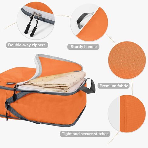 CherryNow Compression Packing Cubes, 7 Set Packing Cubes for Carry On, Travel Essentials for Men, Luggage Organizer Bags, Deep Blue in Saudi Arabia