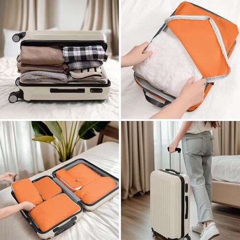 CherryNow Compression Packing Cubes, 7 Set Packing Cubes for Carry On, Travel Essentials for Men, Luggage Organizer Bags, Deep Blue in Saudi Arabia