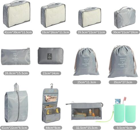 7PCS Packing Cubes for Suitcases, Travel Luggage Organizer Bags, Suitcase Organizer Bags Set for Carry on Luggage Travel Essentials, Pink in Saudi Arabia