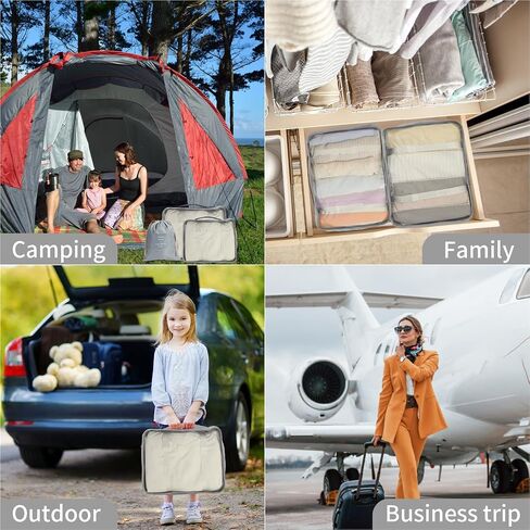 7PCS Packing Cubes for Suitcases, Travel Luggage Organizer Bags, Suitcase Organizer Bags Set for Carry on Luggage Travel Essentials, Pink in Saudi Arabia