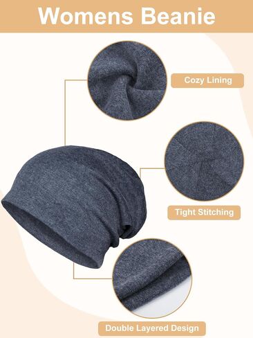 Senker Fashion Cotton Hats Beanie Hats ، أغطية رأس كيميائية للنساء للنساء لينة خفيفة الوزن سقف جمجمة CAP مرنة CAP in Saudi Arabia