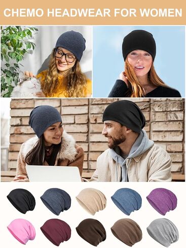 Senker Fashion Cotton Hats Beanie Hats ، أغطية رأس كيميائية للنساء للنساء لينة خفيفة الوزن سقف جمجمة CAP مرنة CAP in Saudi Arabia