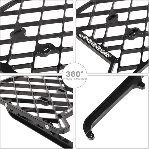 JFG RACING Dirt Bike Rack Luggage,CNC Motorcycle Top Rack Cargo CNC for DRZ400 DRZ400S DRZ400SM KLX400 KLX400S All Years-Black in Saudi Arabia