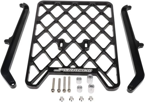 JFG RACING Dirt Bike Rack Luggage,CNC Motorcycle Top Rack Cargo CNC for DRZ400 DRZ400S DRZ400SM KLX400 KLX400S All Years-Black in Saudi Arabia