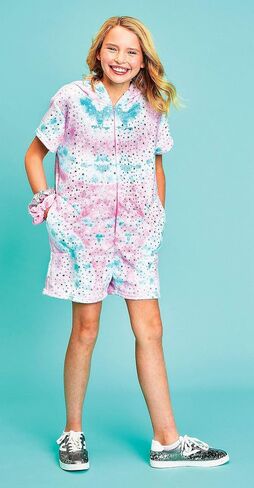 Iscream Big Girls Silky Soft Plush Romper Onesie - Pastel Dreams Collection in Saudi Arabia