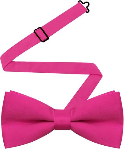 Bow Ties for Men, Adjustable Black Bow Tie, Pre-tied Bowtie Solid Color Bowties Men for Wedding Buisness Celebration in Saudi Arabia