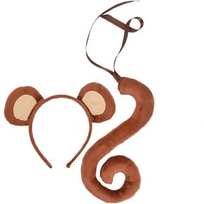 kichvoe monkey costume set monkey ear ear judge and tail anclase cosplay accository for bust carnival carnival party up party