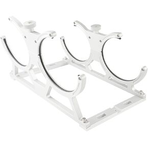 Bevinsee 7" Nitrous Oxide Nos Dual Bottle Holder Bracket Billet Aluminum for 10-15 Pounds Nitrous Bottles Silver