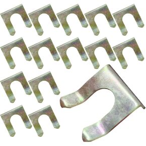 15 Pieces Brake Line Clips, U Shape Metal Parking Brake Cable Clamp, Car Brake Hose Lock Replacement, Brake Hose Bracket Retaining Clip for Cars, Motorcycles, Trucks, SUVs Parts
