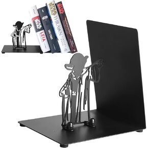 Master Yoda Force Metal Bookend, Black Metal Bookend,Double-Sided Yoda Pattern, Creative Gift for Star War Lovers,Decor for Home, Office & Kids Room (Master)