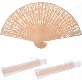 Sandalwood Fan (Set of 50 pcs) Wedding Favors&Birthday Gifts&Christmas Gift-Sunflower