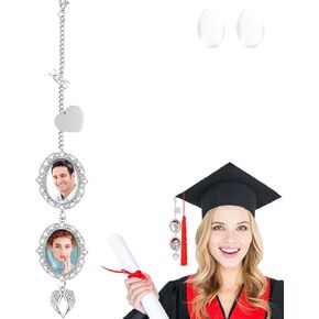 سحر صورة تاسيل تاسيل مع Angel Wings ، Memorial Tassel للتخرج 2025 ، هدايا لزخارف غطاء التخرج المخصصة ، عقد 2 صور