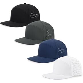 Quick Dry Baseball Cap Flat Brim Snapback Hat Sun and Rain Protection Golf Hat for Men Women