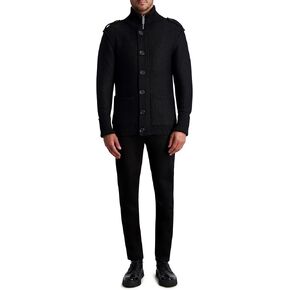 Karl Lagerfeld Paris mens Long Sleeve Wool Blend Cardigan