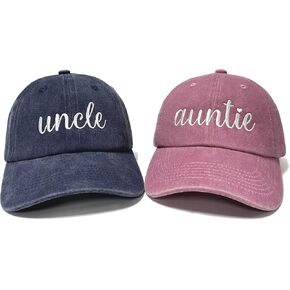 Embroidered Hats for Uncle Auntie Grandpa Grandma Mama Mini