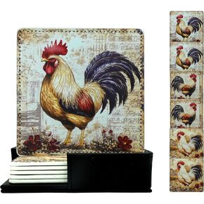Circuit Board Coasters Square Leather Drinks Coaster مجموعة مع حامل لقهوة طاولة القهوة ديكور المنزل 4 بوصات مجموعة من 6