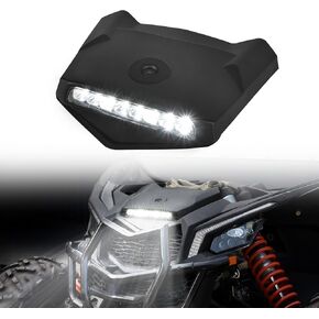 Sport Hood Scoop with LED Lights for Can-Am Maverick X3 XDS XRS MAX Turbo RR 2017-2025 Accessories, Black Sport Hood with Accent Auxiliary Driving Spotlight