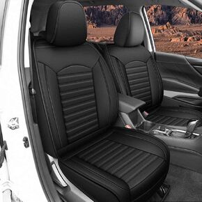 Front Seat Covers Fit for Subaru Outback 2010-2023 2024 2025: Car Seat Cover Leather Ice Silk Waterproof Breathable Automotive Seat Cushion Protector (2 Seats, Black)