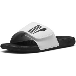 PUMA Men's Cat 2.0 Hook and Loop Slide Sandals, Cool Dark Gray-Black, 9