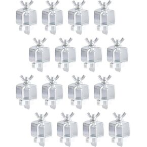 16 Pack Welding Clamps,Carbon Steel Car Clips,Car Accessories Panel Clamps,1 inch x 1 inch x 2.1inch Sheet Metal Clamp,Square Auto Body Panel Welder Clamp for Edge to Edge Welding