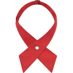 Pre Tied Criss-Cross Bow Ties for Men Women, School Uniform Adjustable Solid Color Bowties for Girls for Formal