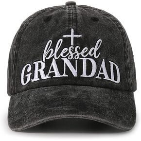 InnoBeta Blessed Grandad Gifts Hat for Men, Grandad Gifts for Christmas, Birthday, Adjustable Embroidered Baseball Cap