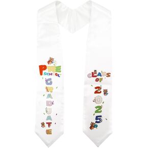 GraduationMall Preschool Graduation Stole Class of 2025 Kids Owl Printed Graduation Sash Gifts for Child 50" Long