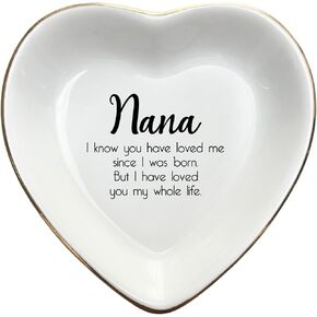 Ceramic Floral Ring Dish, All That I Am I Owe To You, Mother Of The Bride Gifts, Wedding Gifts For Mom, Birthday Gifts For Mom From Daughter (Bonus Mom)