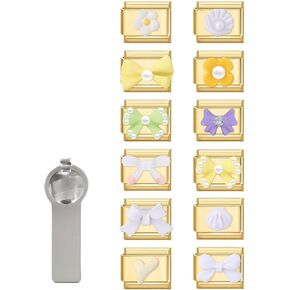 Italian Charms Gold Only Charm 12Pcs 9mm Italian Modular Charm Bracelet Link Handmade DIY Module Jewelry Gifts