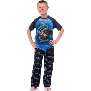 INTIMO Monster Jam Boys' Megalodon Predator Truck Sleep Pajama Lounge Set
