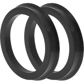 Car Wheel Hub Centric Rings Wheels Center Shaft Shock Absorbing Hubrings Durable Polycarbonate OD 66.1mm to ID 56.1mm 2 Pcs Black