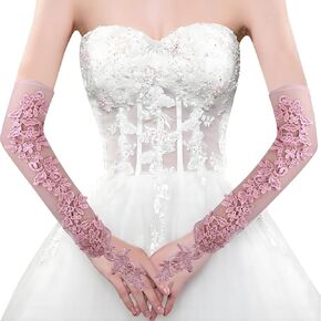 Lace Gloves Women Tea Party,Long Opera Party Gloves for Women