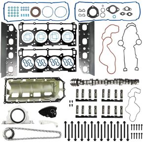 MDS Lifters Camshaft kit & Timing Chain kit & Oil Pan Gasket Overhaul Replacement Kit Compatible with Jeep Grand Cherokee Chrysler 300 Aspen Ram 1500 Durango 2009-2015 5.7L 53022263AE HEMI