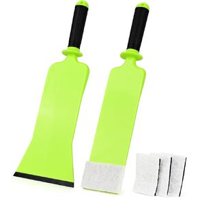 Ehdis Window Tint Bulldozer Squeegee Scrubber Paddle Squeegee ، أداة طويلة من جولة الزجاج المسطح للأداة لتنظيف الزجاج الخلفي للنوافذ الأمامية ، صفيح نافذة تلقائية