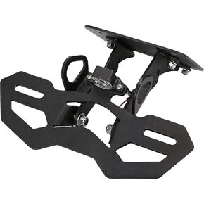 Motorcycle License Plate Holder Bracket For YAMAHA YZF-R25 2014-2023 for YZF-R3 MT25 MT03 2015-2023, Fender Eliminator with LED License Plate Lights and Turn Signal Mounting Holes (Black)