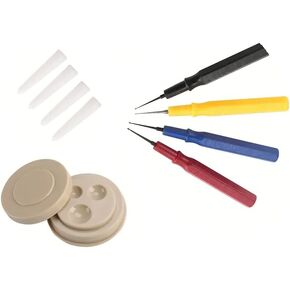 Watch Repair Tool Kit with Oiler Pen Needle 4 Sizes & 1 Oiler Cup, Watch Repair Tool Kit Set for Watchmaker, Clock & Watch Repair (1 Kit)