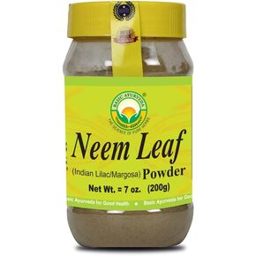 BASIC AYURVEDA Neem Leaf Powder | 3.53 Oz (100g) | Raw Margosa Extract | Organic Azadirachta Indica Leaves Powder | Purifying & Healthy Herbal Supplement